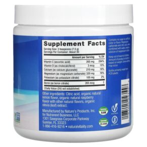 Thực phẩm bổ sung Natural Vitality CALM Plus Calcium The Anti-Stress Drink Mix Raspberry-Lemon 8 oz (226 g) 183405043558