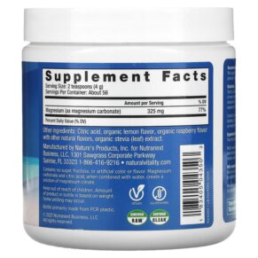 Thực phẩm bổ sung Natural Vitality CALM The Anti-Stress Drink Mix Raspberry-Lemon 8 oz (226 g) 183405043503
