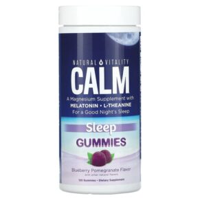 Thực phẩm chức năng Natural Vitality Natural Vitality Calm Sleep Blueberry Pomegranate 120 Gummies 183405043459