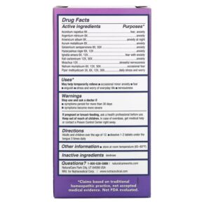 Thực phẩm bổ sung NaturalCare Anxiety Relief 120 Tablets 705692415254