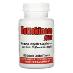 Thực phẩm chức năng Naturally Vitamins Nattokinase 1500 Systemic Enzyme Supplement 120 Enteric Coated Tablets 032115100498