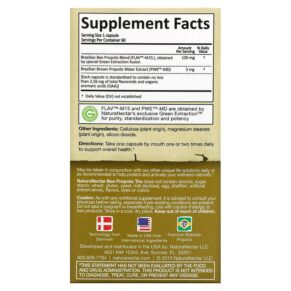 NaturaNectar Bee Propolis Trio 60 Vegetable Capsules 3 Thực phẩm bổ sung NaturaNectar Bee Propolis Trio 60 Vegetable Capsules 837654326558