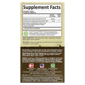 NaturaNectar Brown Bee Propolis 60 Vegetable Capsules 3 Thực phẩm bổ sung NaturaNectar Brown Bee Propolis 60 Vegetable Capsules 837654326626