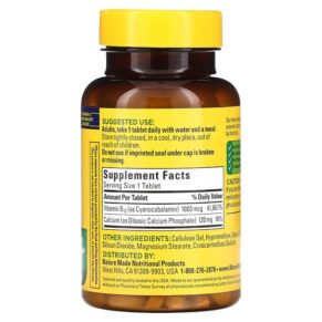 Thực phẩm bổ sung Nature Made B12 Time Release 1.000 mcg 160 Tablets 031604027315