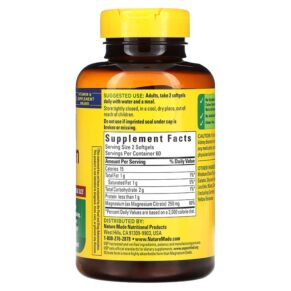 Nature Made Magnesium Citrate 125 mg 120 Softgels 3 Thực phẩm bổ sung Nature Made Magnesium Citrate 125 mg 120 Softgels 031604028954