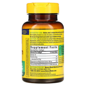 Thực phẩm bổ sung Nature Made Magnesium Extra Strength 400 mg 60 Softgels 031604025762