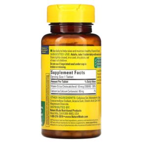 Thực phẩm bổ sung Nature Made Vitamin D3 50 mcg 100 Tablets 031604026738