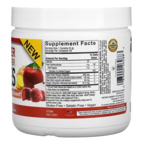 Thực phẩm bổ sung Nature's Answer Apple Cider Vinegar + Ginger Gummies with The Mother 500 mg 45 Pectin Gummies 083000262883