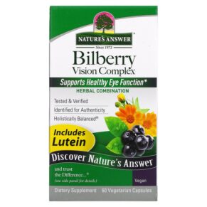 Thực phẩm chức năng Nature's Answer Bilberry Vision Complex 60 Vegetarian Capsules 083000160110