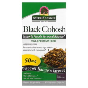 Thực phẩm chức năng Nature's Answer Black Cohosh Full Spectrum Herb 50 mg 90 Vegetarian Capsules 083000161261