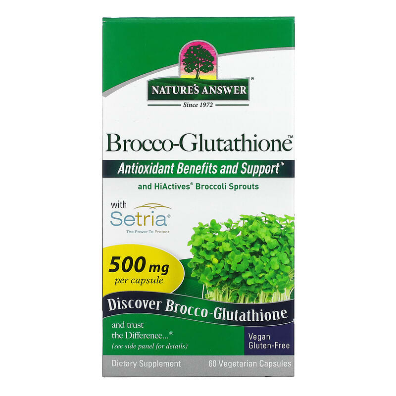 Nature's Answer Brocco-Glutathione 500 mg 60 Vegetarian Capsules 8 Thực phẩm chức năng Nature's Answer Brocco-Glutathione 500 mg 60 Vegetarian Capsules 083000160301