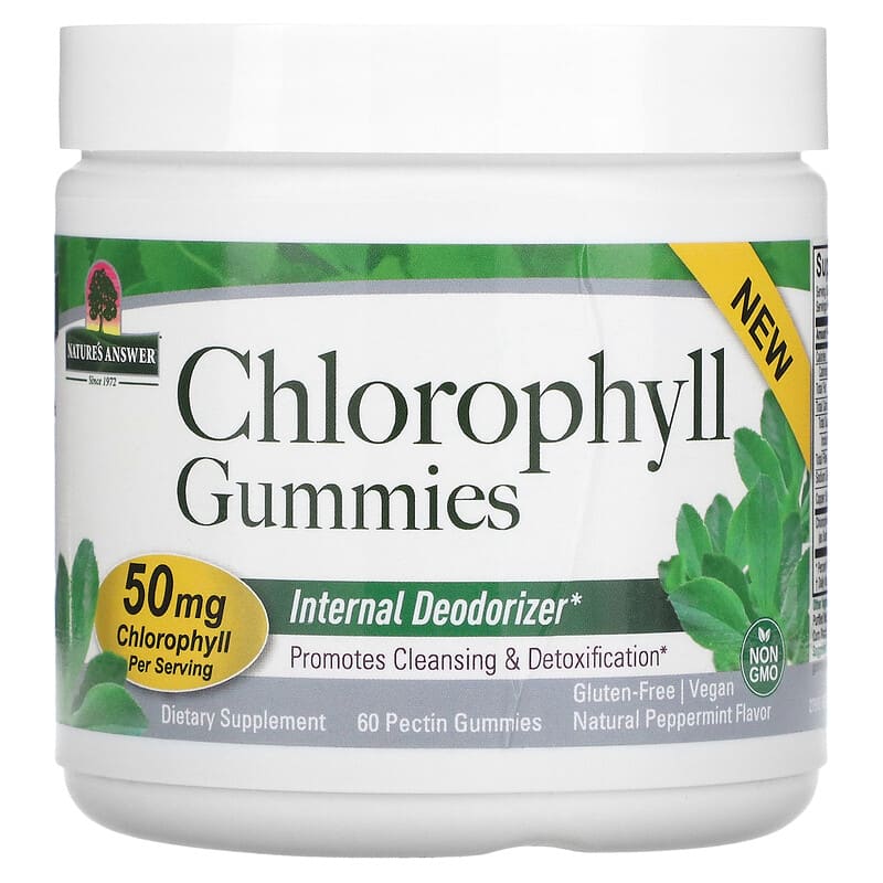 Nature's Answer Chlorophyll Gummies Natural Peppermint 25 mg 60 Pectin Gummies 8 Thực phẩm chức năng Nature's Answer Chlorophyll Gummies Natural Peppermint 25 mg 60 Pectin Gummies 083000269196