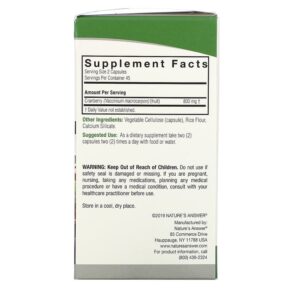 Thực phẩm bổ sung Nature's Answer Cranberry 400 mg 90 Vegetarian Capsules 083000161582