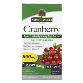 Thực phẩm chức năng Nature's Answer Cranberry 400 mg 90 Vegetarian Capsules 083000161582