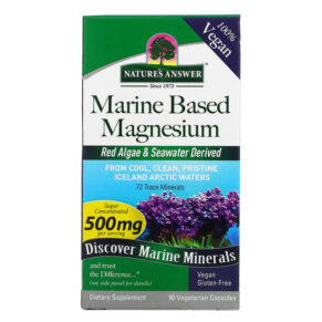 Thực phẩm chức năng Nature's Answer Marine Based Magnesium 250 mg 90 Vegetarian Capsules 083000164620