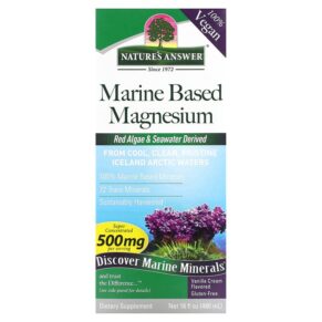 Thực phẩm chức năng Nature's Answer Marine Based Magnesium Vanilla Cream 500 mg 16 fl oz (480 ml) 083000261619