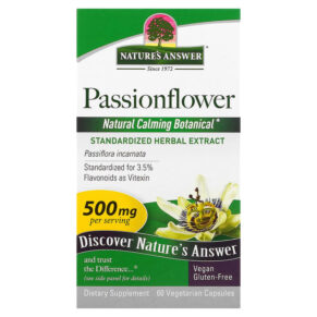 Thực phẩm chức năng Nature's Answer Passionflower 250 mg 60 Vegetarian Capsule 083000164217