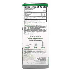 Thực phẩm bổ sung Nature's Answer Sambucus Black ElderBerry 12.000 mg 4 fl oz (120 ml) 083000260407