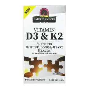 Thực phẩm chức năng Nature's Answer Vitamin D3 & K2 0.5 fl oz (15 ml) 083000261398