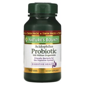 Thực phẩm bổ sung Nature's Bounty Acidophilus Probiotic Twin Pack 100 Tablets Each 074312307096