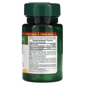 Thực phẩm bổ sung Nature's Bounty B-12 Naturally Cherry 5.000 mcg Twin Pack 40 Quick Dissolve Tablets Each 074312793431