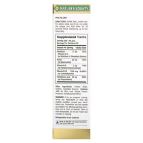 Thực phẩm bổ sung Nature's Bounty B-Complex Sublingual Liquid 2 fl oz (59 ml) 074312028717