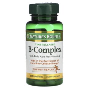 Thực phẩm chức năng Nature's Bounty B-Complex Time Released 125 Coated Tablets 074312005305