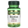 Thực phẩm chức năng Nature's Bounty Biotin 1.000 mcg 100 Coated Tablets 074312079610
