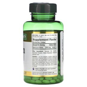 Thực phẩm bổ sung Nature's Bounty Biotin 5.000 mcg 150 Rapid Release Softgels 074312296192