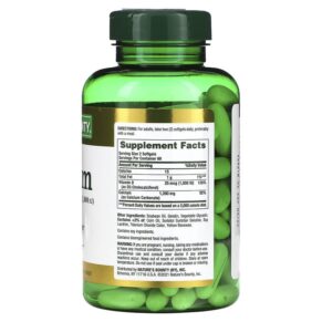 Thực phẩm bổ sung Nature's Bounty Calcium Plus Vitamin D3 600 mg 120 Rapid Release Softgels 074312134371