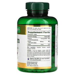 Thực phẩm bổ sung Nature's Bounty Calcium with Vitamin D3 500 mg 300 Tablets 074312070877