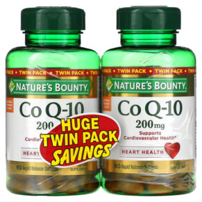 Thực phẩm chức năng Nature's Bounty Co Q-10 Twin Pack 200 mg 2 Bottles 80 Rapid Release Softgels Each 074312793400