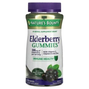 Thực phẩm chức năng Nature's Bounty Elderberry Gummies 50 mg 70 Gummies 074312005619