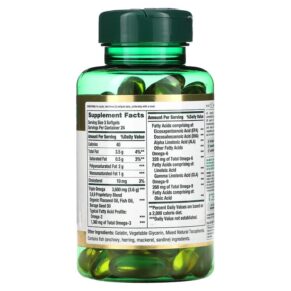Thực phẩm bổ sung Nature's Bounty Fish Flax Borage 1.200 mg 72 Rapid Release Softgels 074312101519