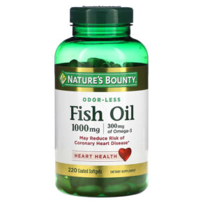 Thực phẩm chức năng Nature's Bounty Fish Oil 1.000 mg 220 Coated Softgels 074312039256
