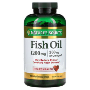 Thực phẩm chức năng Nature's Bounty Fish Oil 1.200 mg 320 Rapid Release Softgels 074312276026