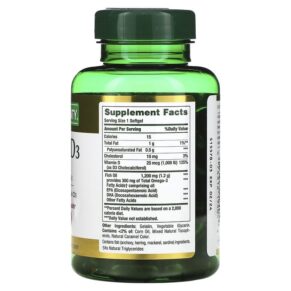 Thực phẩm bổ sung Nature's Bounty Fish Oil + D3 90 Rapid Release Softgels 074312194054