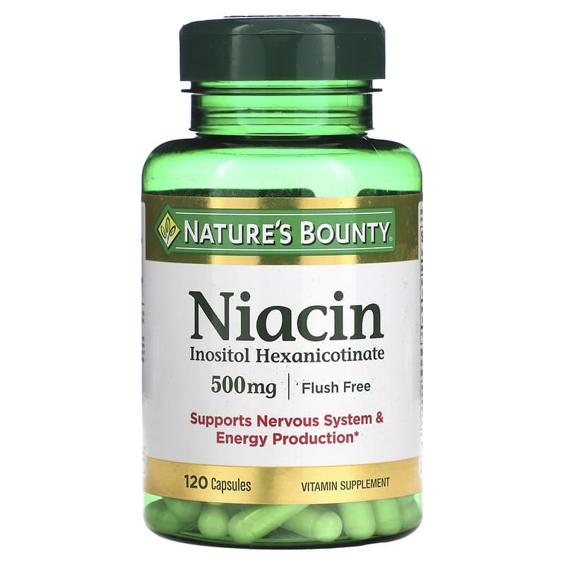 Nature's Bounty Flush Free Niacin 500 mg 120 Capsules 8 Thực phẩm chức năng Nature's Bounty Flush Free Niacin 500 mg 120 Capsules 074312019760