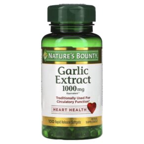Thực phẩm chức năng Nature's Bounty Garlic Extract 1.000 mg 100 Rapid Release Softgels 074312123269