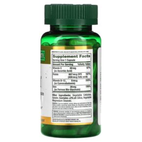 Thực phẩm bổ sung Nature's Bounty Gentle Iron 28 mg 90 Capsules 074312016035