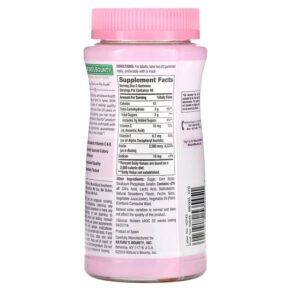 Thực phẩm bổ sung Nature's Bounty Hair Skin & Nails Gummies with Biotin Strawberry 1.250 mcg 80 Gummies 074312535451