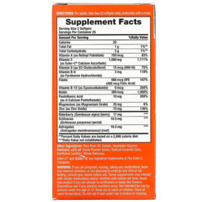 Nature's Bounty Immune 24 Hour+ 500 mg 50 Softgels 3 Thực phẩm bổ sung Nature's Bounty Immune 24 Hour+ 500 mg 50 Softgels 074312008092