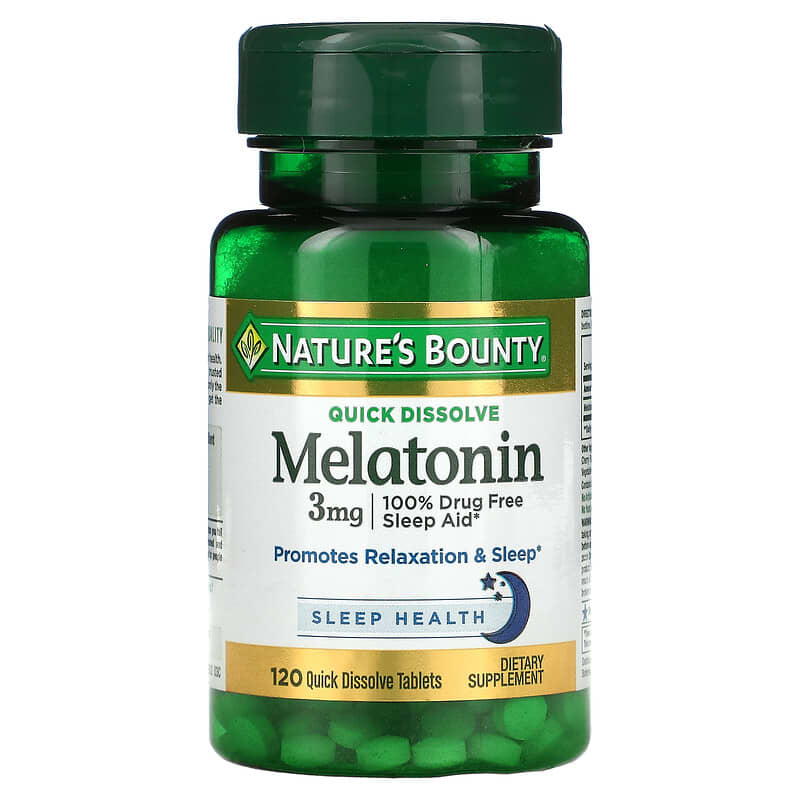 Nature's Bounty Melatonin Natural Cherry 3 mg 120 Quick Dissolve Tablets 8 Thực phẩm chức năng Nature's Bounty Melatonin Natural Cherry 3 mg 120 Quick Dissolve Tablets 074312079016