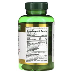 Thực phẩm bổ sung Nature's Bounty Odorless Fish Oil 1.200 mg 90 Coated Softgels 074312171307