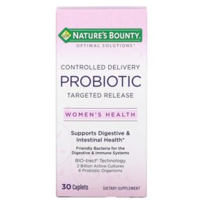 Thực phẩm chức năng Nature's Bounty Optimal Solutions Women's Health Controlled Delivery Probiotic 30 Caplets 074312515200