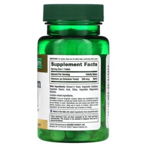 Thực phẩm bổ sung Nature's Bounty Selenium 200 mcg 100 Tablets 074312032011
