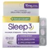 Thực phẩm chức năng Nature's Bounty Sleep 3 Maximum Strength Drug-Free Sleep Aid 60 Tri-Layered Tablets 074312005268