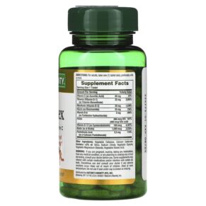 Thực phẩm bổ sung Nature's Bounty Super B-Complex with Folic Acid Plus Vitamin C 150 Coated Tablets 074312131684