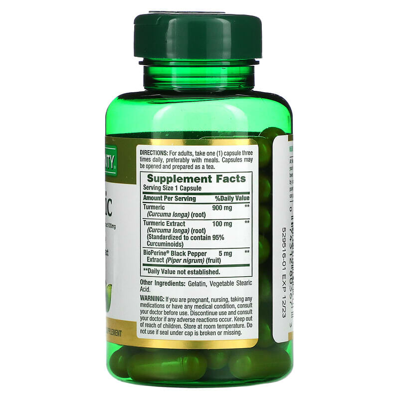 Nature's Bounty Turmeric Plus Black Pepper Extract 1.000 mg 60 Capsules 2 Thực phẩm bổ sung Nature's Bounty Turmeric Plus Black Pepper Extract 1.000 mg 60 Capsules 074312803673
