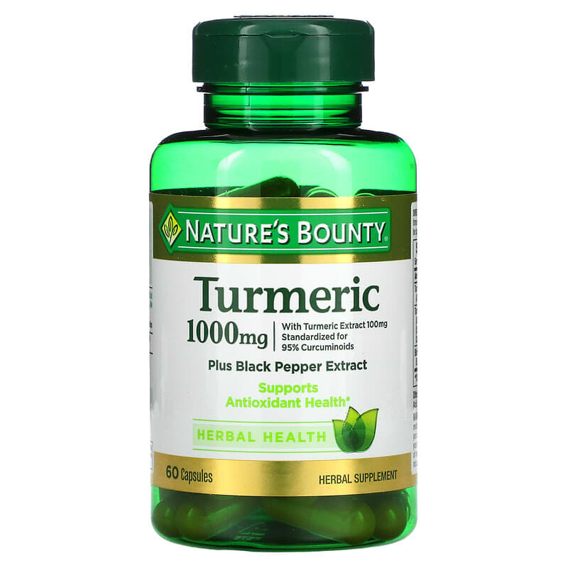 Nature's Bounty Turmeric Plus Black Pepper Extract 1.000 mg 60 Capsules 8 Thực phẩm chức năng Nature's Bounty Turmeric Plus Black Pepper Extract 1.000 mg 60 Capsules 074312803673